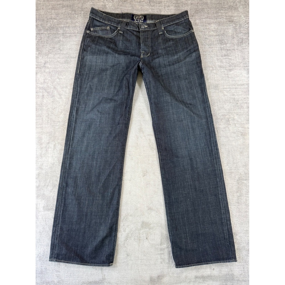 Rock & Republic Jeans Mens 38 Blue Embroidered 5th Anniversary Vintage Y2K Baggy